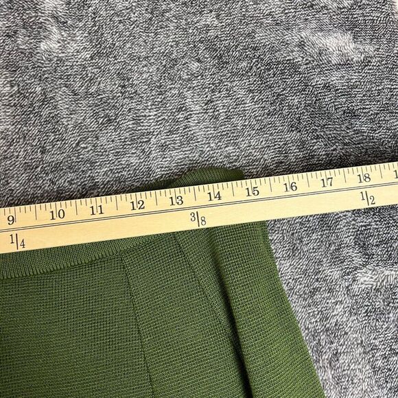 Vtg 60's St. Andrews 100% Pure Zephyr Wool Knitted Cardigan Skirt Set Green 16 - Picture 11 of 15